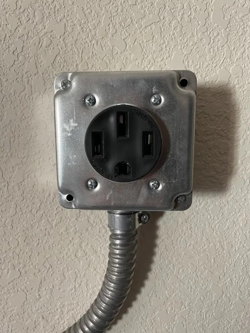 NEMA 14-50 outlet installed for Smart Home Electrical in Tolono